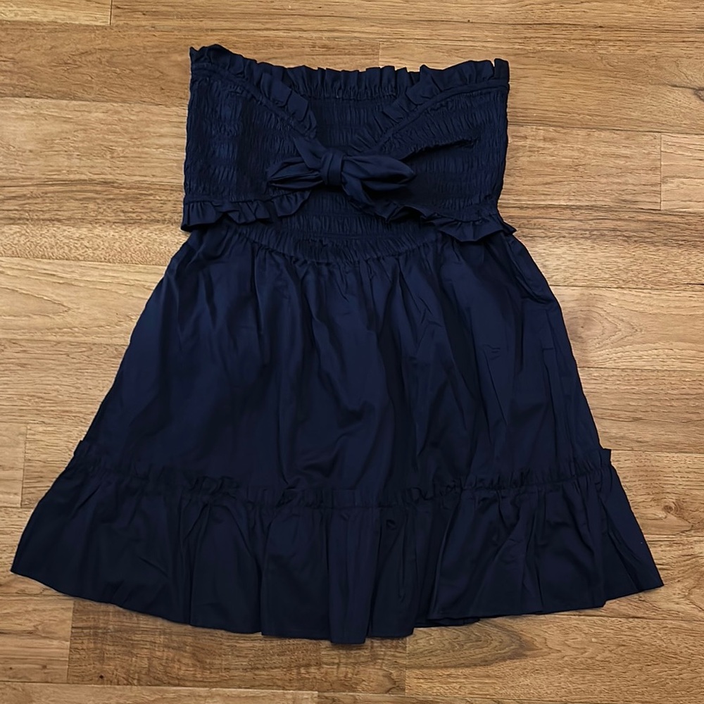 Venus WOMENS Navy Blue tie dress size large NEW